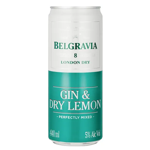 BELGRAVIA GIN & DRY LEMON440ML CAN