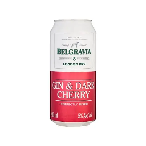 BELGRAVIA GIN AND DARK CHERRY CAN 440ML